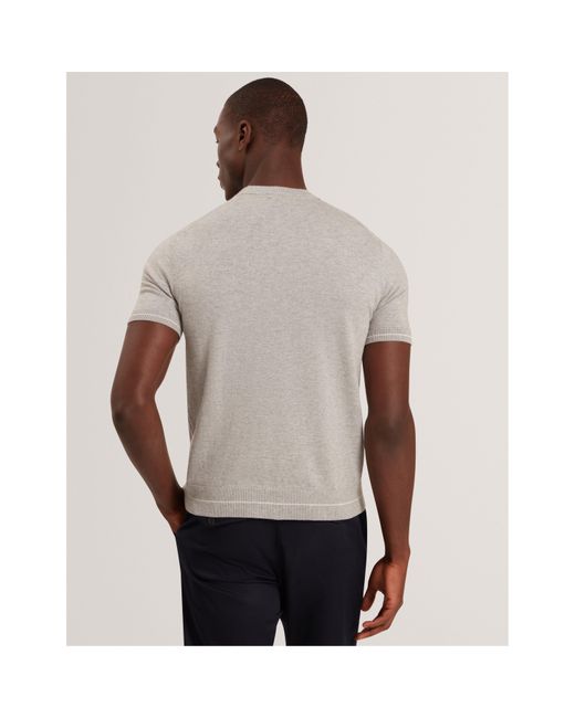 Ted Baker Gray Stitch Knitted Top for men