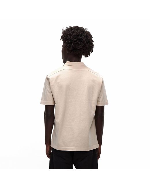 C P Company Natural Short Sleeve Polo Shirt for men