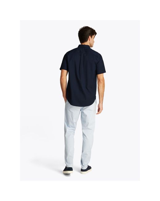 Tommy Hilfiger Blue Flex Short Sleeve Shirt for men