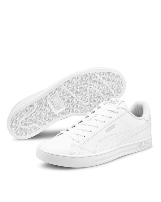 PUMA White Smash Vulc 3 Low Trainers for men
