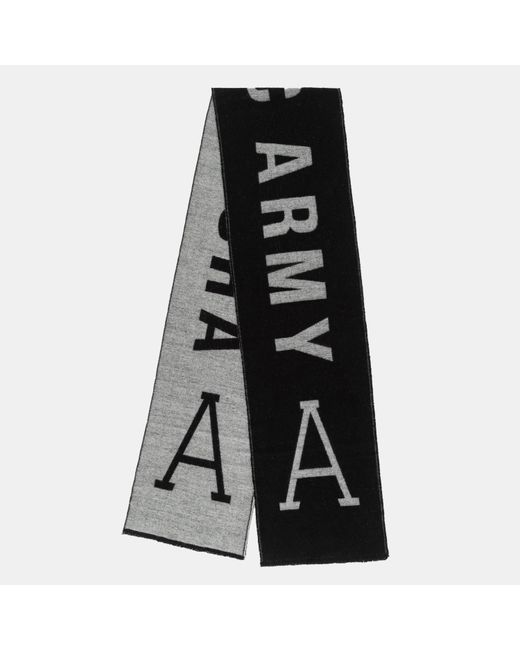ARCTIC ARMY Black Winter Knitted Scarf for men