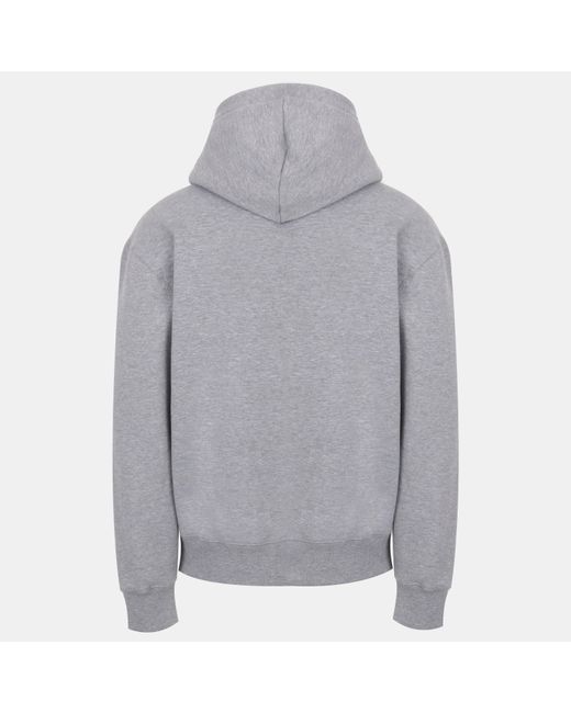 PRETTY BOY UGLY WORLD Gray Cotton Long Sleeve Oversized Fit Pull Over Hoodie