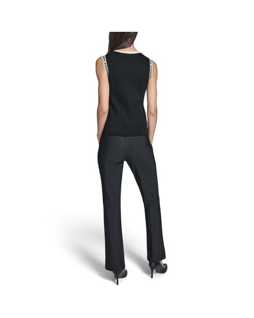 Karl Lagerfeld Black Sportswear Knitted Top