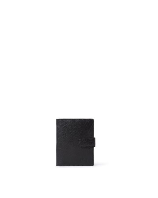 Osprey Black Passport Holder Leather Embossed Billfold Wallet for men