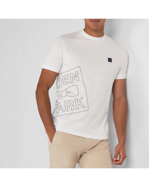 Eden Park White T-Shirt With Print for men