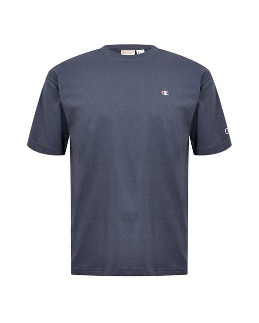 Champion Blue Reverse Weave Box Fit T-shirt for men