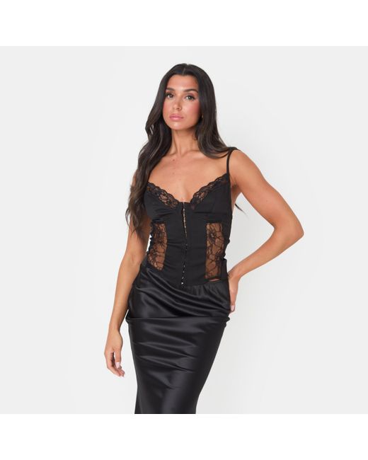 I Saw It First Blue Lace Corset Top