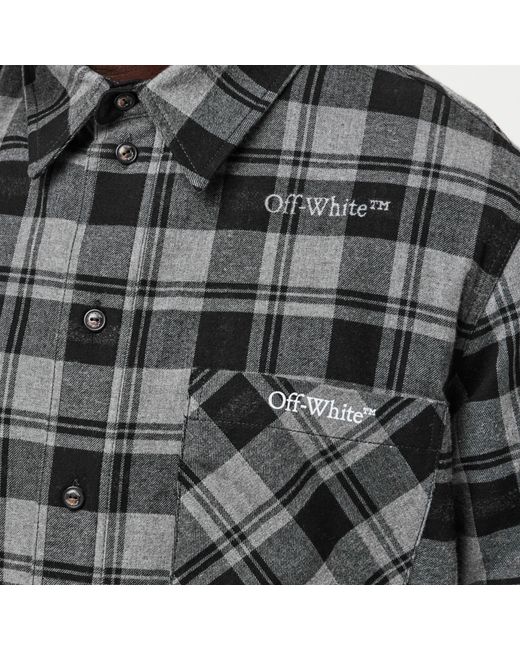 Off-White c/o Virgil Abloh Gray Long Sleeve Dress Shirt for men