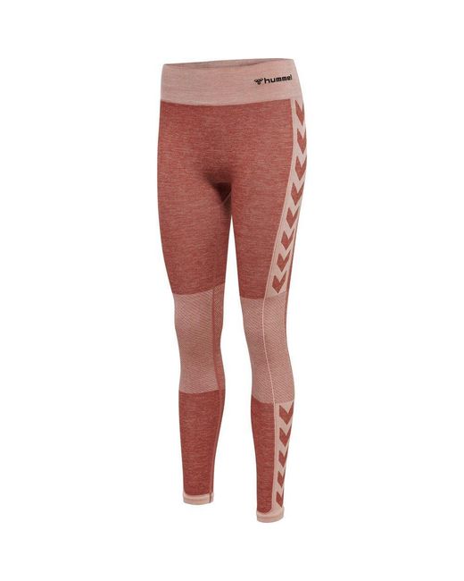 Hummel Red Seamless Mid Waist Tights