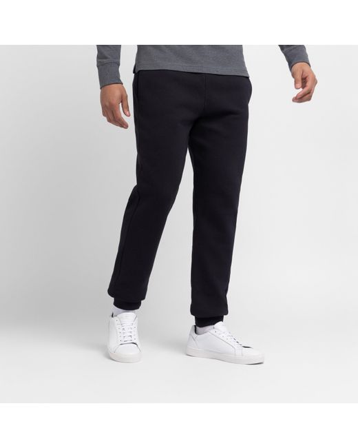 Eden Park Black Plain Jogging Bottoms for men