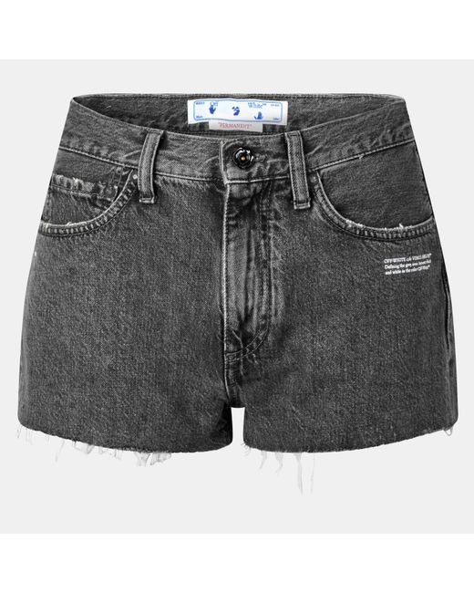 Off-White c/o Virgil Abloh Gray Denim Shorts