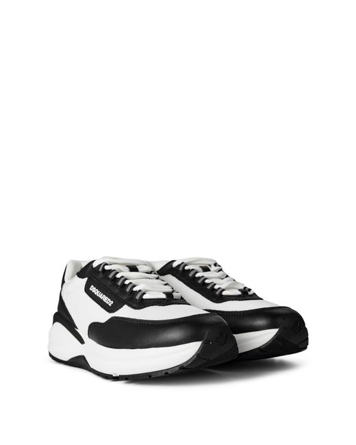DSquared² Black Leather Dash Sneakers for men