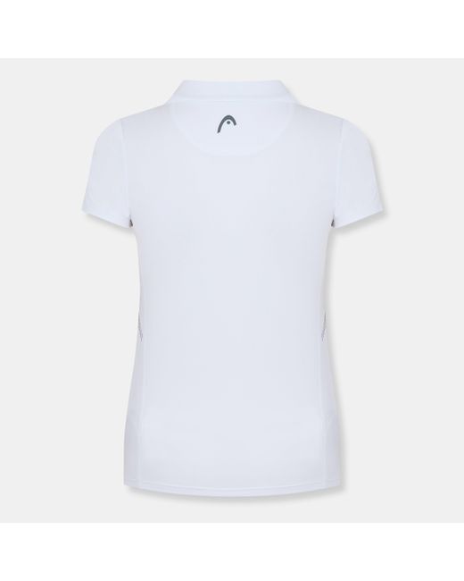 Head White Club Technical Short Sleeve Performance Polo Shirt