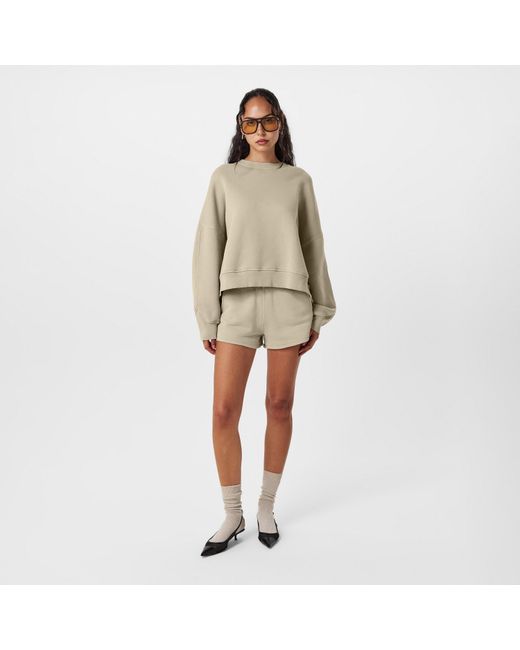 Represent Natural Rep Initial Fleece Material Shorts