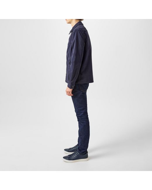 Paul Smith Blue Lee Leather Low-Top Trainers for men