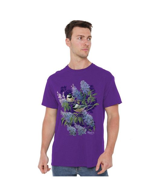 Other Purple Wild Wings Chickadees And Lilacs T Shirt for men