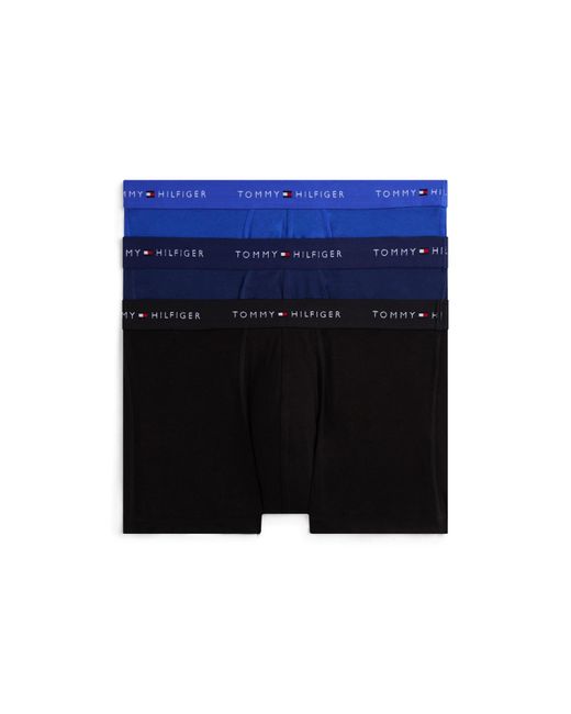 Tommy Hilfiger Blue 3 Pack Signature Waistband Trunks for men