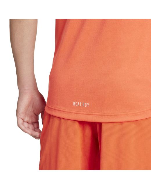 Adidas Orange Freelift Regular Fit T-Shirt for men