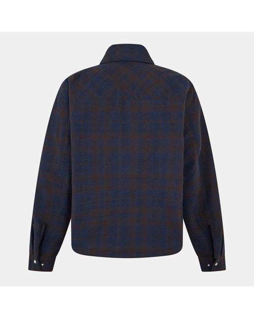 Represent Blue Structured Overshirt for men