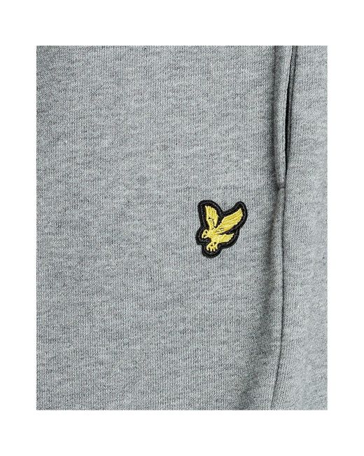 Lyle & Scott Gray Lyle & Scott Cotton Sweatshort for men
