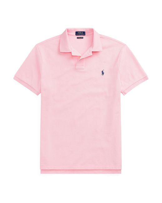 Polo Ralph Lauren Pink Custom Slim Short Sleeve Shirt for men