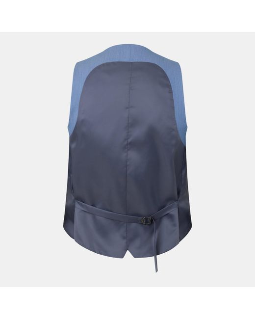 Twisted Tailor Blue Ellroy Slim Waistcoat for men