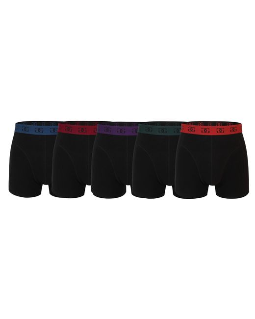 GIORGIO Black Essential 5-Pack Trunks for men