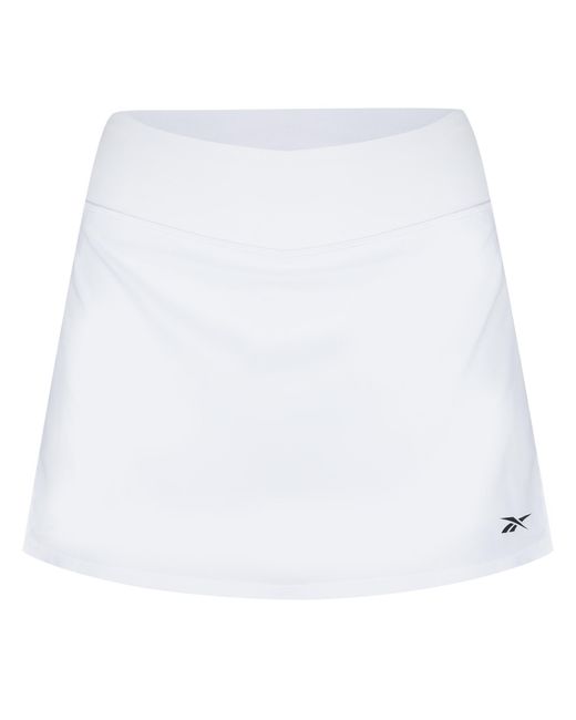Reebok White Workout Ready Vector Skirt Denim Short