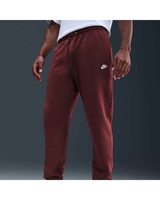 Nike Red Sportswear Club Fleece Jogging Pants for men