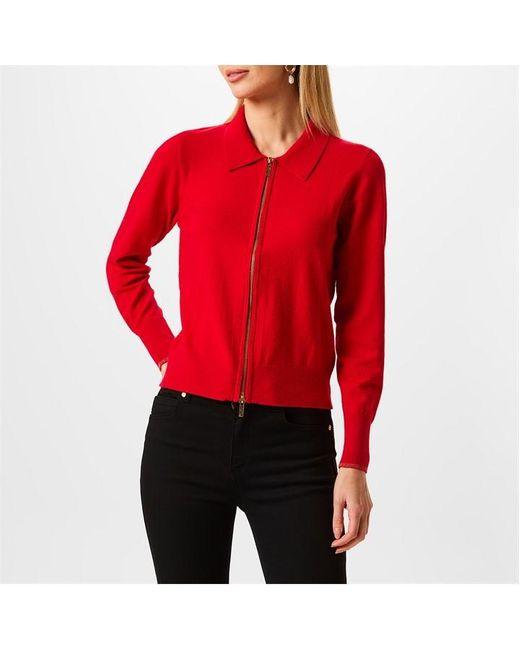 Biba Zip Up Cardigan in Red Lyst UK