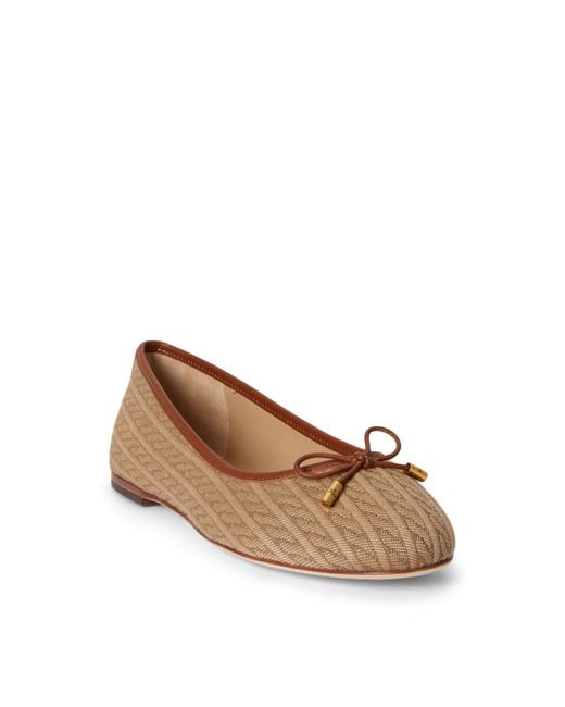 Ralph Lauren Brown Jayna Ballet Pumps