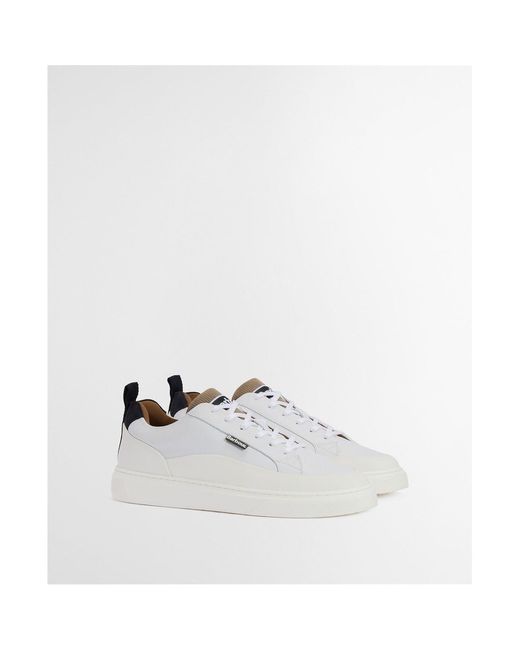 Barbour White Stannington Trainers for men