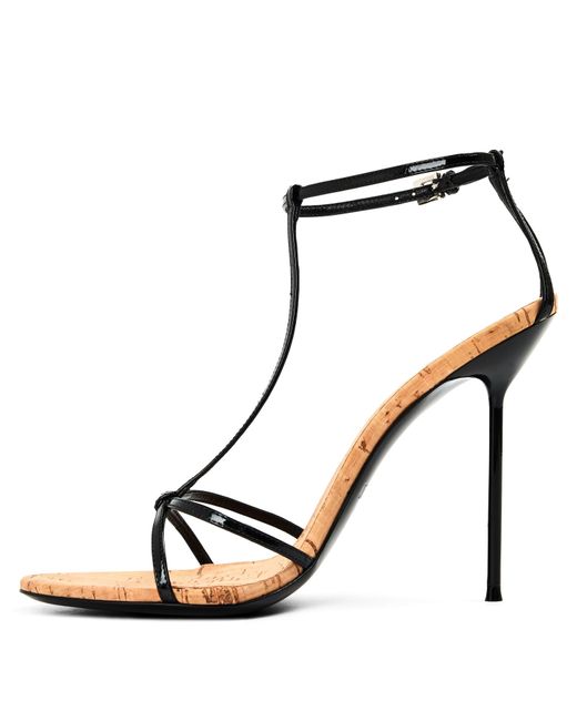 Paris Texas Black Heeled Sandals