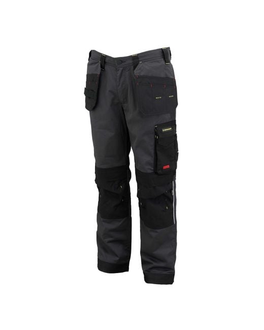 Dunlop Black On Site Winter Lined Workwear Trousers for men