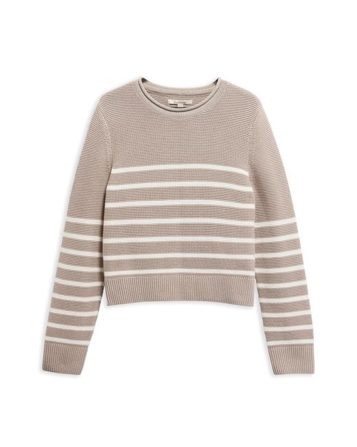 Barbour White Crew Neck Jumper
