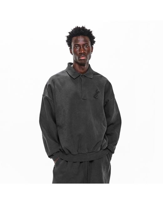 Fear Of God Black Long Sleeve Polo Shirt for men