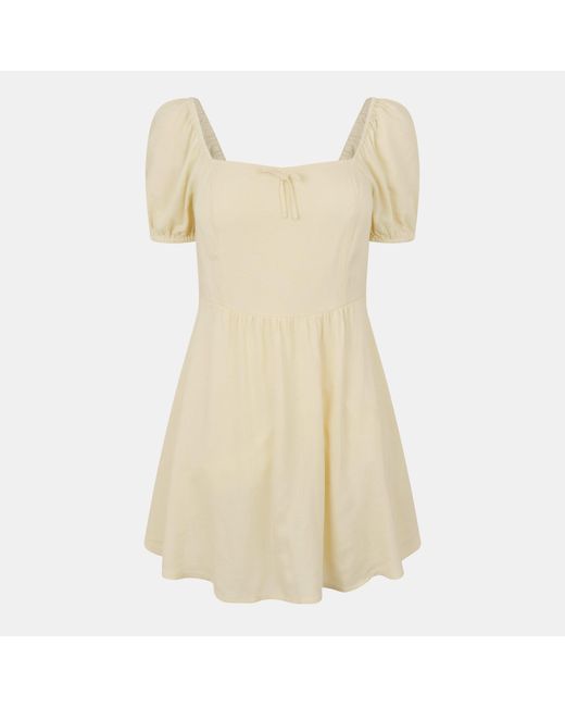 Jack Wills Natural Ruched Mini Dress