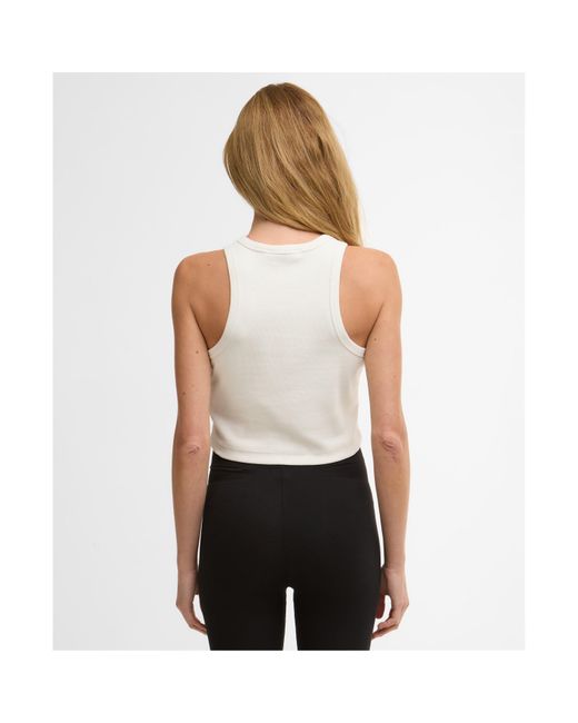 Barbour White Racerback Vest