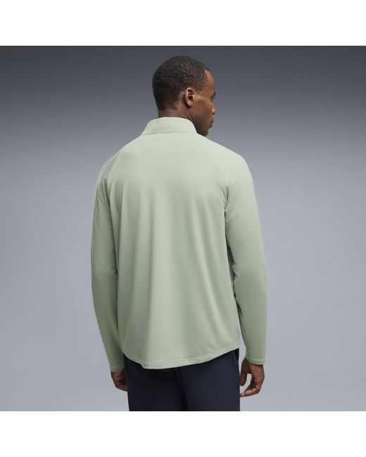 PUMA Green Pure Grid 1/4 Zip Pullover for men