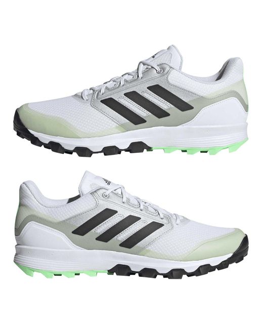 Adidas White Flexcloud 2.1 Astro Hockey Shoes