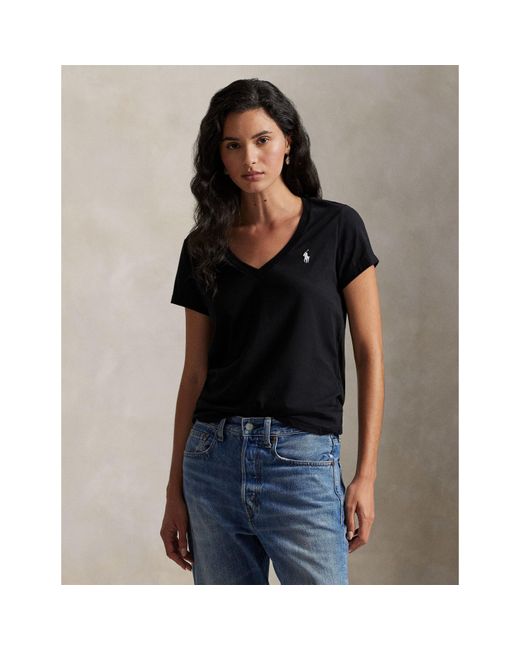 Polo Ralph Lauren Black V-Neck T-Shirt