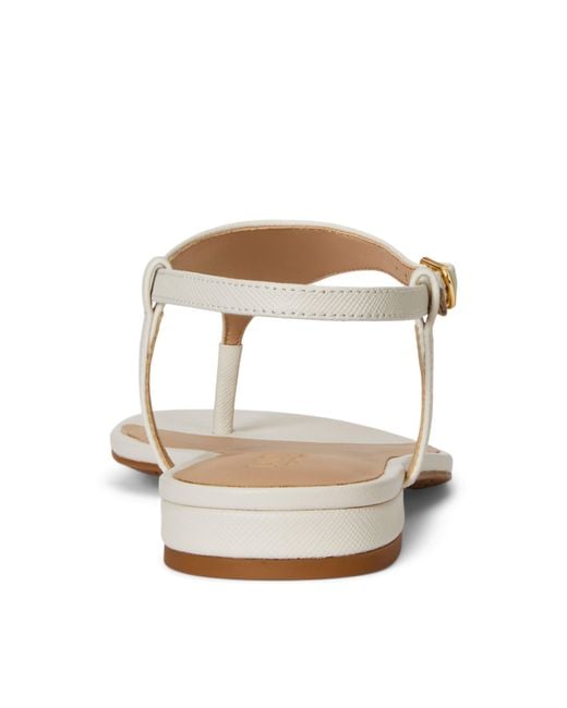 Ralph Lauren Natural Flat Sandals