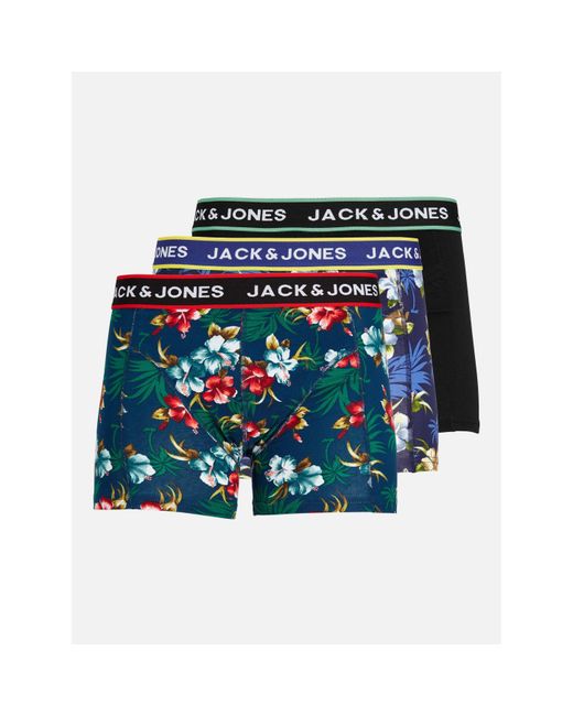 Jack & Jones Blue Flower Pack Trunks for men