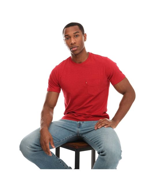 Levi's Red Levi's Classic Pocket T-Shirt Cotton for men