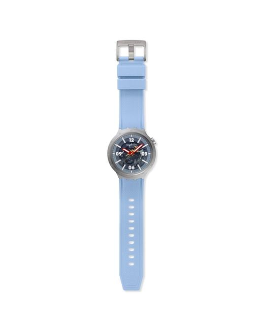 Swatch Blue Big Bold Irony 52 Oversized Analogue Quartz Watch