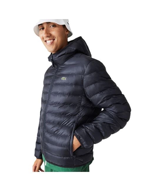 Lacoste Blue Slim Fit Short Puffer Jacket for men