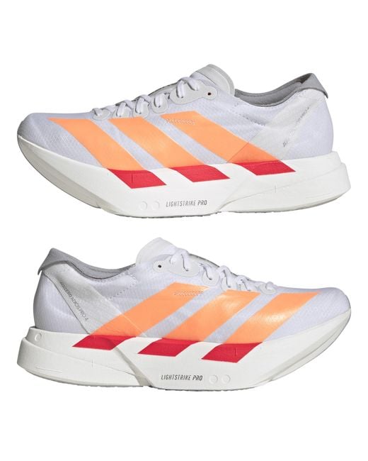 Adidas Gray Adizero Adios Pro 4 Running Shoe