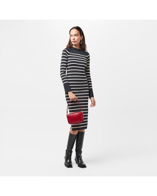 French Connection Black Milena Knitted Jumper Dress