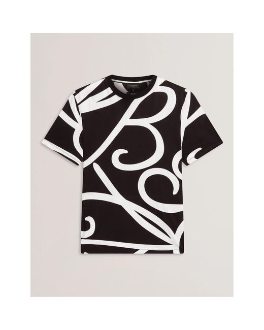 Ted Baker Blue Embroidered Arch T Shirt for men
