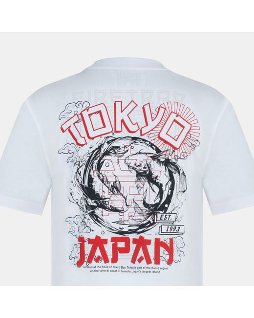 Firetrap White Tokyo Oversized T-Shirt for men